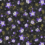 Mountains are Calling 32189 J Charcoal Columbines Quilting Treasures